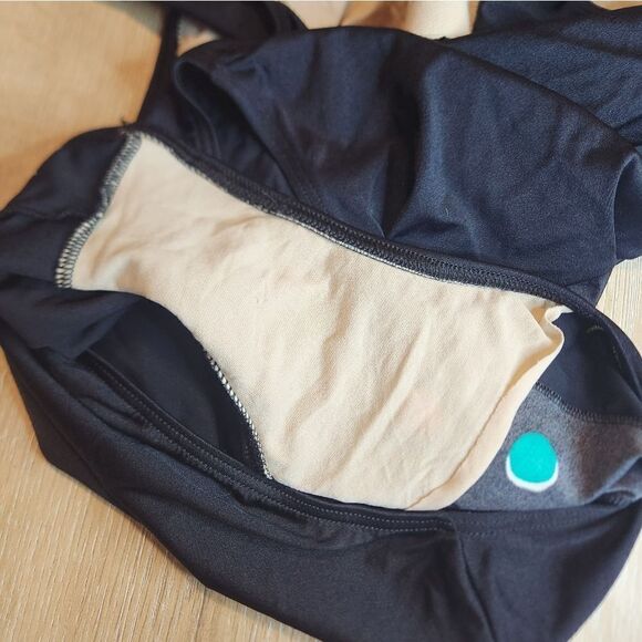 Vintage 80s Swimsuit Polkadot Black - Picture 3 of 3